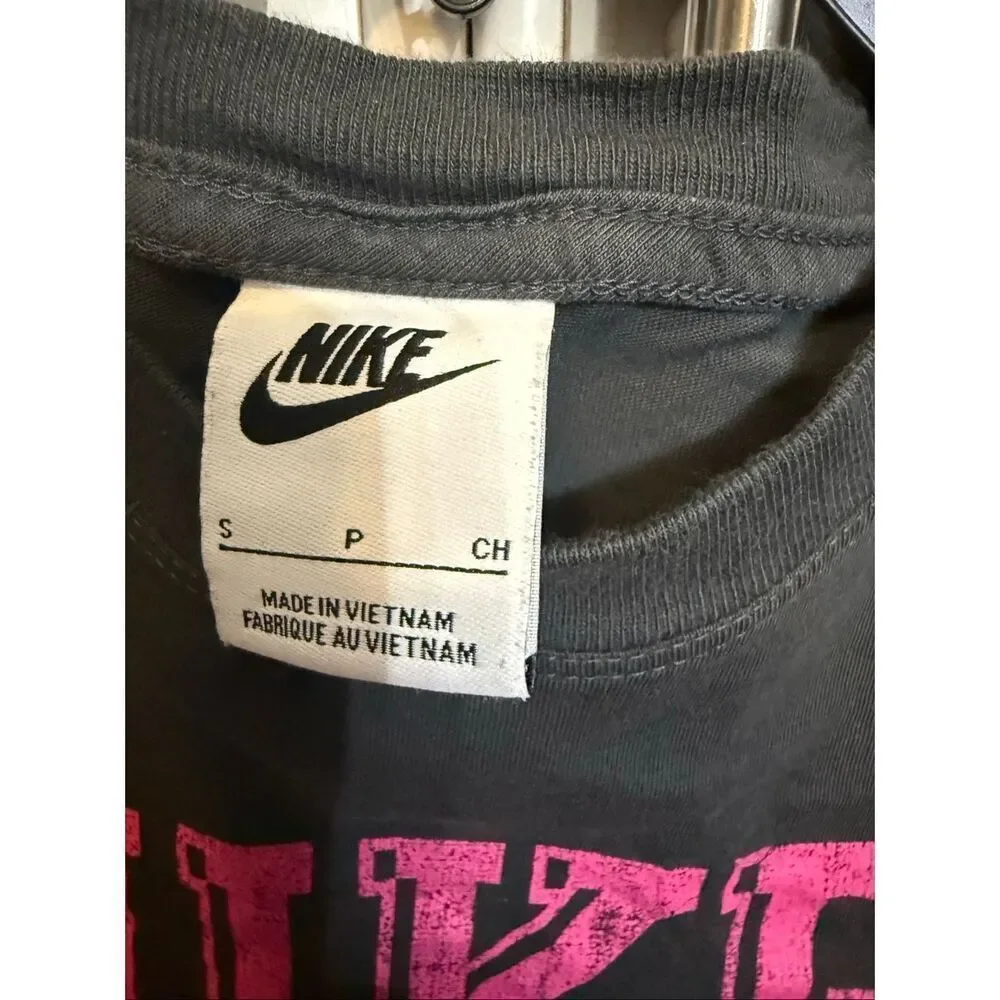 Nike Girls Oregon Crew Neck Short Sleeve Logo Graphic T-shirt Gray Small